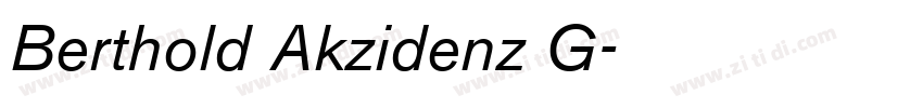 Berthold Akzidenz G字体转换